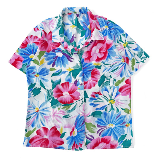 Secondhand Floral Button Down Short Sleeve Shirt
