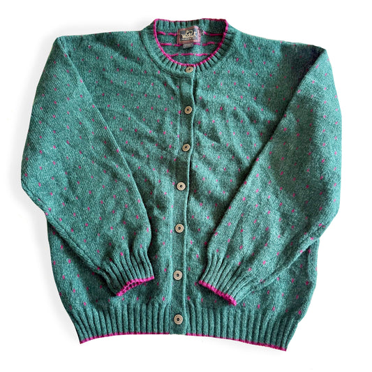 Vintage Woolrich, Wool Blend Green Cardigan